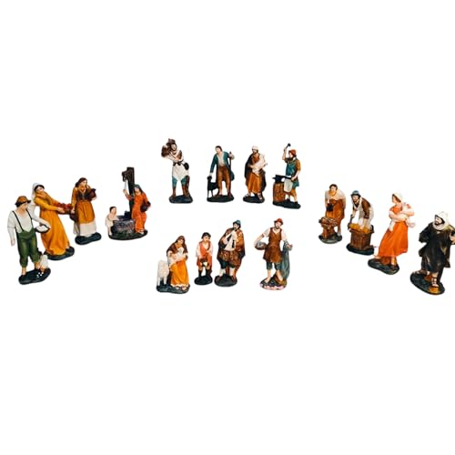 Image of KariGhar 16 pcs Village Set for Crib Set /Nativity Set for Home /Christmas /Gifting & Decoration - 8 Inch Set