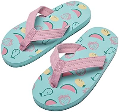 Girls Beach Pool Flip Flops Kids Printed Sandals