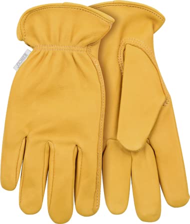 Kinco Women’s Premium Grain Deerskin Leather Glove - Comfortable Out-Seam Index Finger, Safety Easy-On Cuff, Anti-Fatigue Keystone Thumb - Equine, Farm, Ranch, Gardening, Electrical - Color, Small #TOP1