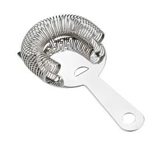 MAQA Colino acciaio per cocktail 16x7.5 cm, strainer cocktail per barman per shaker in acciaio, colino con molla a spirale rimovibile