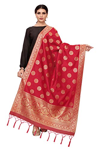 Image of Jaanvi fashion Women's Banarasi Silk Woven Dupatta(Zari Work)