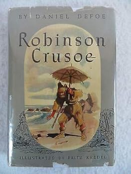 Daniel Defoe ROBINSON CRUSOE Fritz Kredel Doubleday Book Club Edition 1946