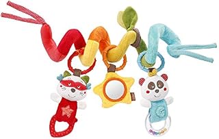 Fehn 2334450 67286 Activity Spirala Jungle Heroes materiałowa spirala do chwytania i czuwania dla niemowląt i małych dzieci od 0 miesięcy Wymiary: 30 cm