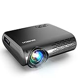 Projector, WiMiUS 4K LED Video Projector Support 200'' Display, 4D ±50° Keystone Correction, 50%...