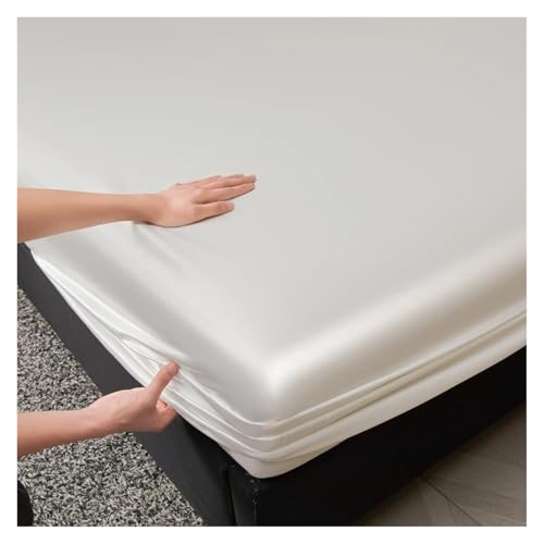 Drap-housse imperméable en satin 140x190 anti-tache avec élastique