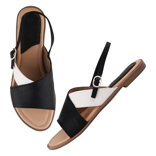 Image of SilverArrow womens Velisse Wedge Slides Sandals Open Toe Comfort Slip On Casual Daily Wear Flats