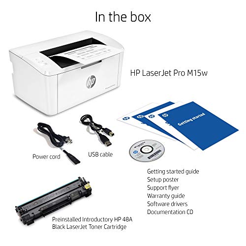 Hp Laserjet Pro M15W Wireless Laser Monochrome Printer (W2G51A) (Renewed) #TOP4