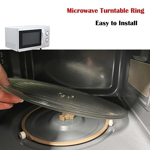8.7 Inch Microwave Turntable Ring,Rotating Ring Roller,Microwave Oven Tray Support,Middle Glass Plate Tray Support Holder,Replacement Inner Ring,for Microwave Oven Glass Turntable Plate