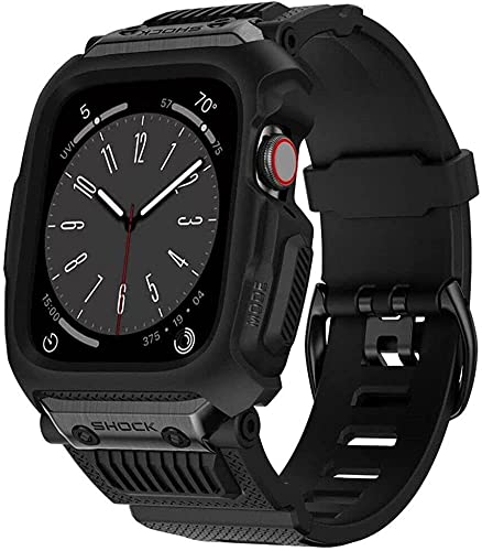 Protégez votre Apple Watch 45mm des rayures avec le boîtier acier et caoutchouc SCHIK