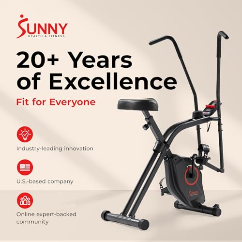 Sunny Health & Fitness Smart Total-Body X-Bike Plus Arm Exercisers, Free SunnyFit App Connection for Guided Workout by Sunny Health & Fitness - Image 7