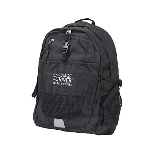 OSAGE RIVER Retro Gaming Backpack with Protective Sleeve for Laptop, Console, and Accessory Storage, Black