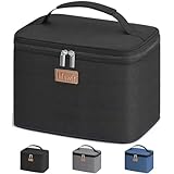 Lifewit Kühltasche Klein Isolierte für Männer Frauen, Faltbar Lunchbox Lunchtasche Isoliertasche Tragbare Kühlbox für Herren Damen für Picknicks Arbeit, Schwarz 9L