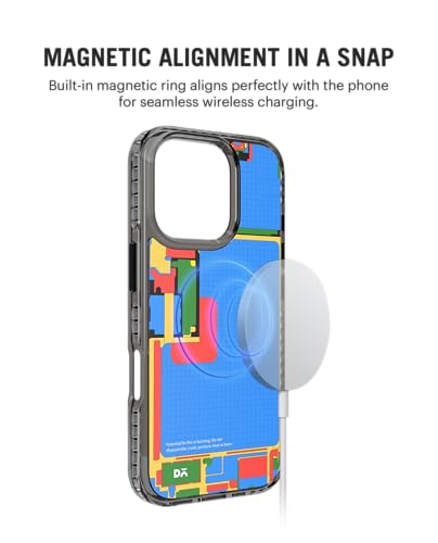 Image of DailyObjects Case for iPhone 16 Pro Compatible with Mag-Safe Wireless Charging, Stride 2.0 Ai-Phone Slim Shockproof Back Cover with Inner Magnetic Ring