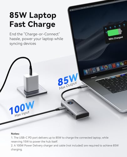ORICO 6-in-1 USB C Docking Station with 4K HDMI, 3 USB-A 3.0 & 1 USB-C 3.0 Ports (5 Gbps), 100W PD Charging, Multiport Adapter for Windows, Mac image 5
