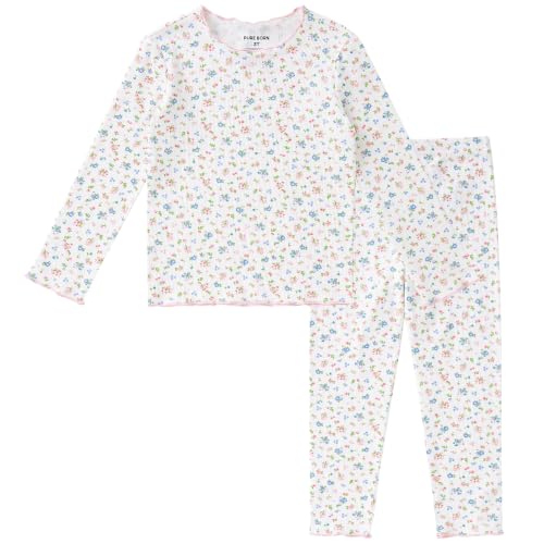 Image of pureborn Baby Pajamas Set Toddler Snug Fit Cotton Sleepwear 2pcs 12M-7Y