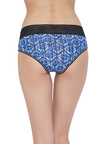 Image of Clovia Women's Cotton Mid Waist Printed Hipster Panty with Lace Waist