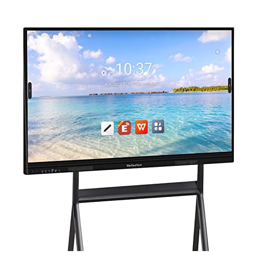 Hellsehen 75 inch 4K HD Interactive Digital Whiteboard, Electronic Smartboard Touchscreen Display Build in Android 11 Remote Collaboration Smart Board for Meeting Businesses, Alternative to Projector