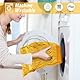 Gadhra Commercial Mop, Looped-End String Industrial Mop, Heavy Duty Mops with 2 String Cotton Mop Heads for Floor Cleaning, Blue/Yellow