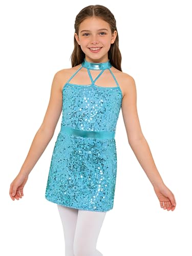 Tenue moderne jazz et latine pour fille costume de danse glitter 5-16 ans
