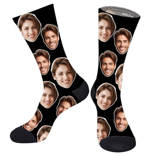 Mocessory Personalised Custom Photo Face Socks Funny Gifts for Christmas