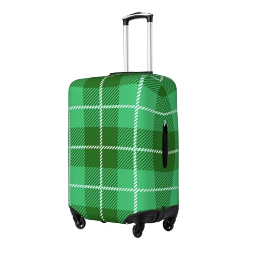 Christmas-Tartan-S-In-Grin-And-Red-Colors Luggage Cover, Protective Washable Suitcase Cover - Travel Fashion Elastic Suitcase Protector X-Large2