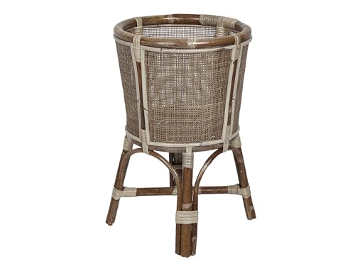 Cache-pot en rotin avec 4 pieds pour plantes d'intérieur - 2