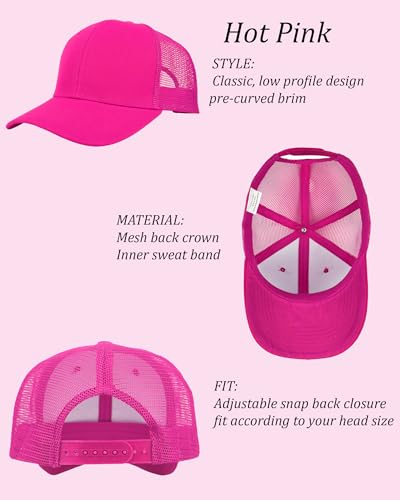 Image of Gelante Mesh Trucker Baseball Cap Snapback Hat Structured Front Panel