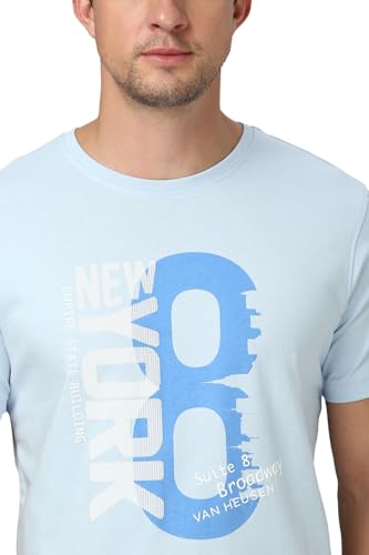 Image of Van Heusen Men's Athleisure Graphic T-Shirt - Comfortable Crew Neck| Soft Breathable Cotton Blend | Casual Wear Style | Summer Favorite | Style 60054