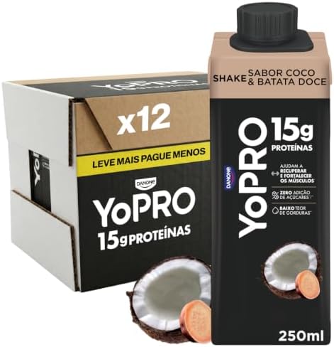 YoPRO Bebida Láctea UHT Coco com Batata-Doce 15g de proteínas 250...