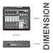 TKLBLS Audio Mixer, 6-Channel Professional DJ Mixer with 99-Bit DSP Effects, 7-Band EQ, 48V Phantom Power, MP3/Computer Input - Studio Audio Mixing Console for Recording & Live Performances