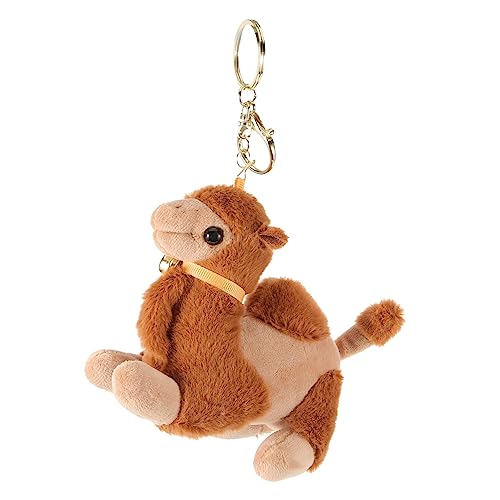 KONTONTY Peluche Chameau Peluche pour Sac à Dos Jouet Animal Adorable avec Détails Soignés