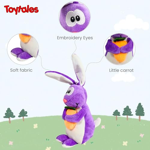 Image of TOYTALES Carrot Rabbit Toy | Cute Plush Stuffed Animal for Kids & Girls | Ultra Soft Huggable Bunny Plushie | Adorable Gift Soft Toy for Children 18CM | (Color May Vary