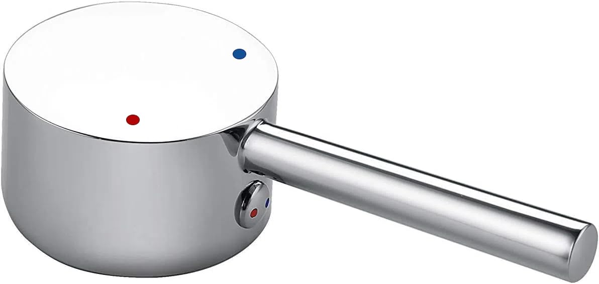 Kirain Chrome 35Mm Mixer Tap Single Lever Handle Hot Cold Reviver Faucet Handles Lever For 35Mm Tap Cartridge Kitchen Bathroom Taps Handle Replacement