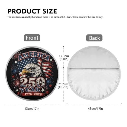 Image of Steering Wheel Cover Protector for Blocking Sun & Heat American 250 Years 1776-2026 Car Steering Wheel Cover Sun Shade Universal Car Accessories for Cars Truck SUV