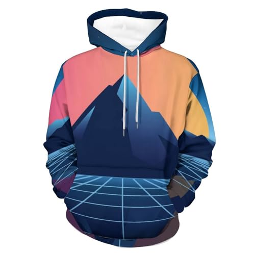 Sweat à capuche contre le froid pull unisexe rétro manche longue S