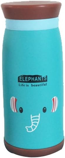 JAYYANG Stainless Steel Cute Cartoon Animal Thermos Travel Off BULE-6.6inches