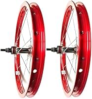 Par de Rodas bicicleta aro 16 infantil Vermelho S/Catraca (Montada).