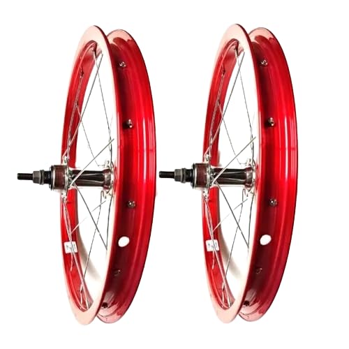 Par de Rodas bicicleta aro 16 infantil Vermelho S/Catraca (Montada).