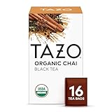 TAZO Organic Chai Black Tea Bags, Caffeinated tea, 16 Total Bags