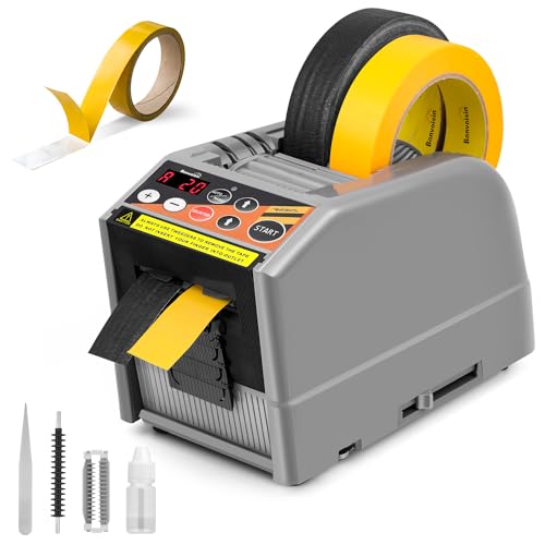 Bonvoisin Dispensador Automático De Cinta, Corte Máximo De 39 X2.36 , Aplicable Para Cintas Adhesivas De Doble Cara Fuertes, Con Modos Manual Y Automático, Memoria De Configuración De Longitud Eu