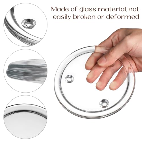 3pcs Round Glass Candle Holder Tray Set - Elegant Scented Candle Plates for Rustic Home Decor, Perfect for Banquet, Dinner Parties, and Centerpiece Arrangements by Alipis - Used condition - Image 5