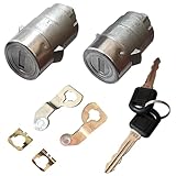 Onthris 1 Pair Door Lock Cylinder Set w/Key for GMC Sierra 1500 2500 3500 Yukon Chevy Silverado Tahoe Suburban Hummer H2 Cadillac,Front Left Right Door Lock Tumbler 15298924