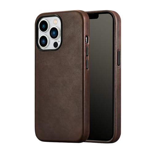 Coque de charge magnétique iPhone 14 Pro Max protection arrière café