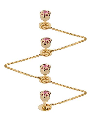 Brass Kurta Buttons with Diamond Crystal and Chain TSSPKURTA1926