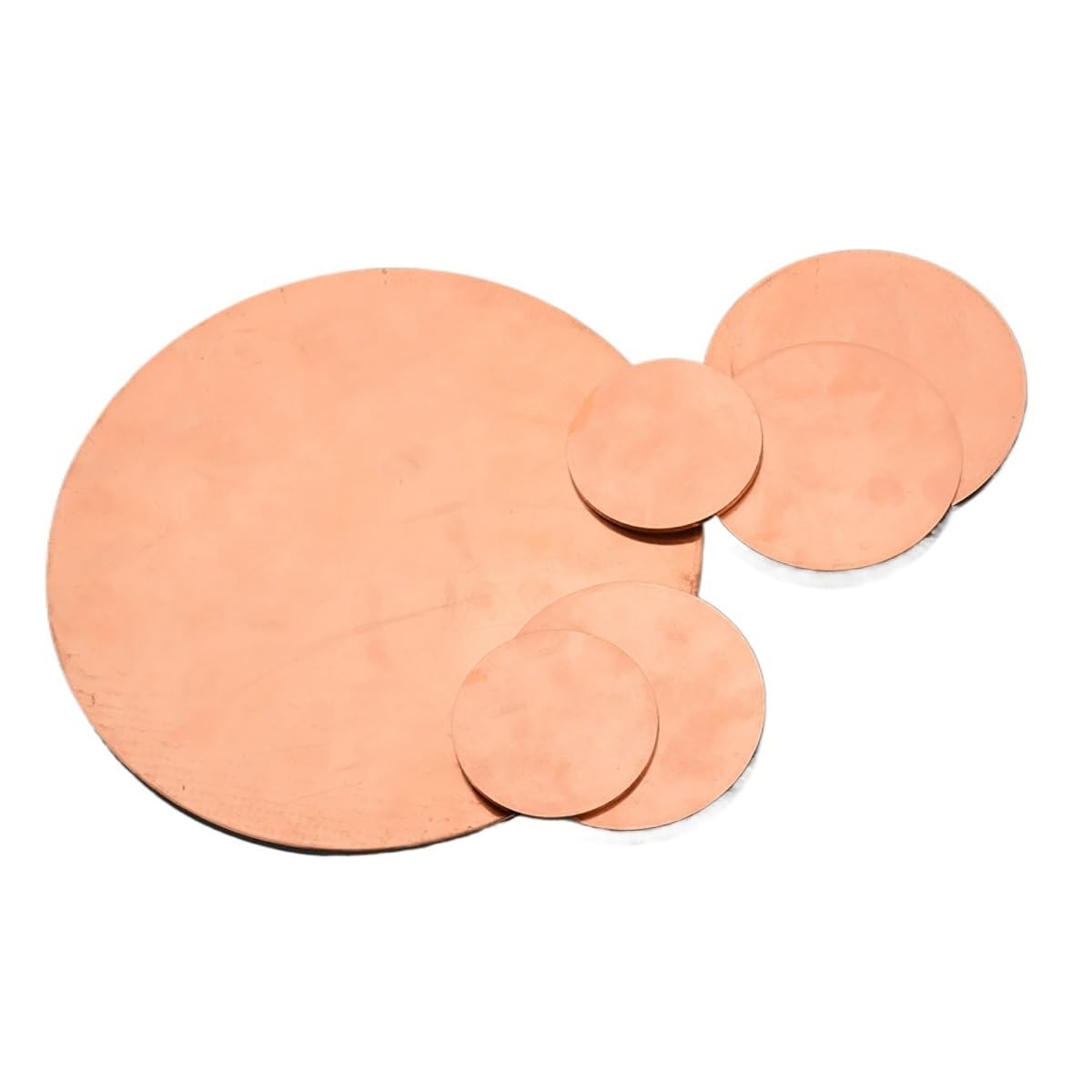 5 Stück/Set T2 Kupferscheibe, reines Kupfer, runde Platte, kreisförmig, Blechstärke 0,1 mm – 5 mm, Durchmesser 41 mm ~ 60 mm(50x4mm)