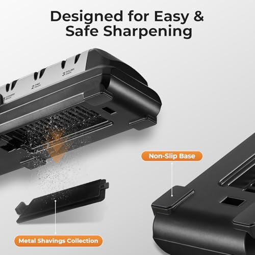 Kitchen Professional Electric Knife Sharpener: 3-Stage 100% Diamond Abrasives Knife - image 7