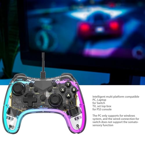 Przezroczysty Kontroler do Gier 6-osiowy żyroskop Joystick o Wysokiej Dokładności Przewodowy Gamepad Burst dla Konsoli dla IOS