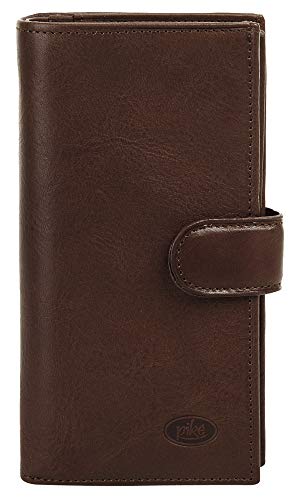 piké große Geldbörse im Hochformat Echt Leder Damen | Viel Stauraum | XL Portemonnaie mit Reißverschluss | Extra große Brieftasche für Damen & Herren | 019918