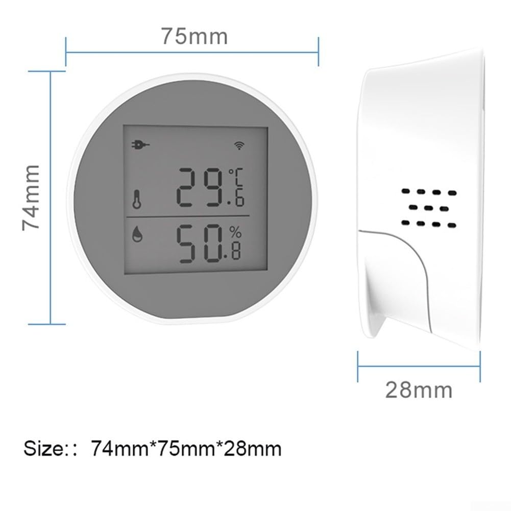 Sensore WiFi Temperatura E Umidità Smart - Monitor Remoto Per Casa, Ufficio, Giardino - Compatibile Con Alexa E Google Home