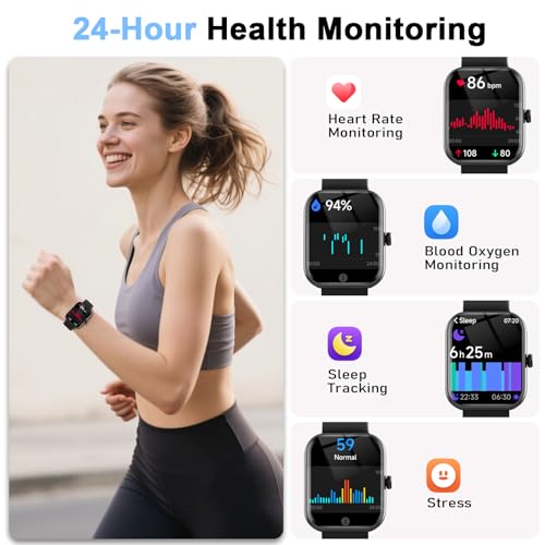 Smart Watch for Women Men, Alexa Built-in, Smartwatch for iPhone & Android Bluetooth Call, 1.91" HD Fitness Tracker with Heart Rate/SpO2/Sleep Monitor, IP68 Waterproof, Fitness Watch 100+ Sports Modes - Image 5